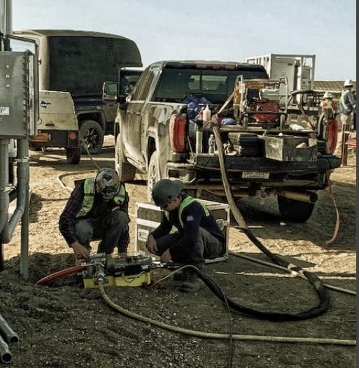 Crew working safely on a remote solar site